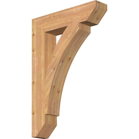 Ekena Millwork Thorton Slat Smooth Bracket, Western Red Cedar, 5 1/2"W x 26"D x 38"H BKT06X26X38THR06SWR